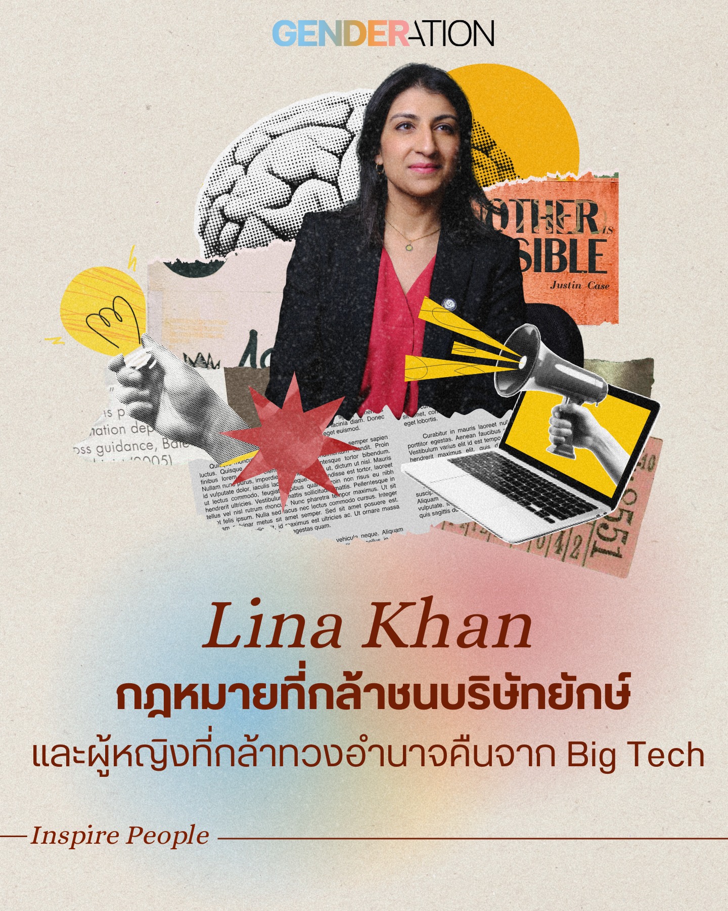 Lina Khan หัวหน้า FTC ผู้ท้าทายอำนาจผูกขาดของ Big Tech Inspired People GENDERATION